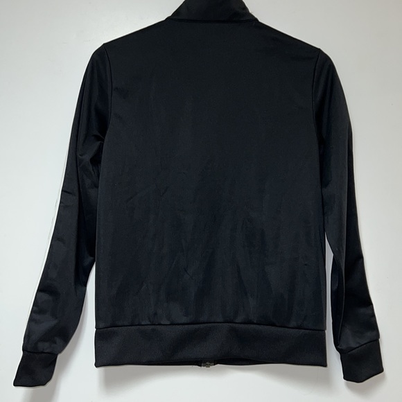 💥TOPS SALE💥 NWOT ADIDAS ESSENTIALS WARM-UP 3-STRIPES TRACK JACKET IN BLACK - Picture 3 of 5